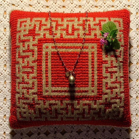 Me & Ro 18k Gold Ruby Tahitian Pearl Pendant Necklace - Picture 10 of 16